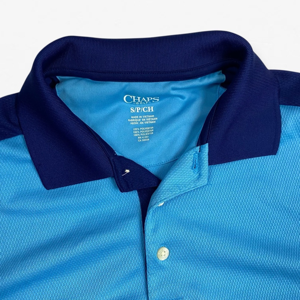 Set of 2 Chaps Golf light blue polo size S Champion Blue Shirt size M - Picture 3 of 5